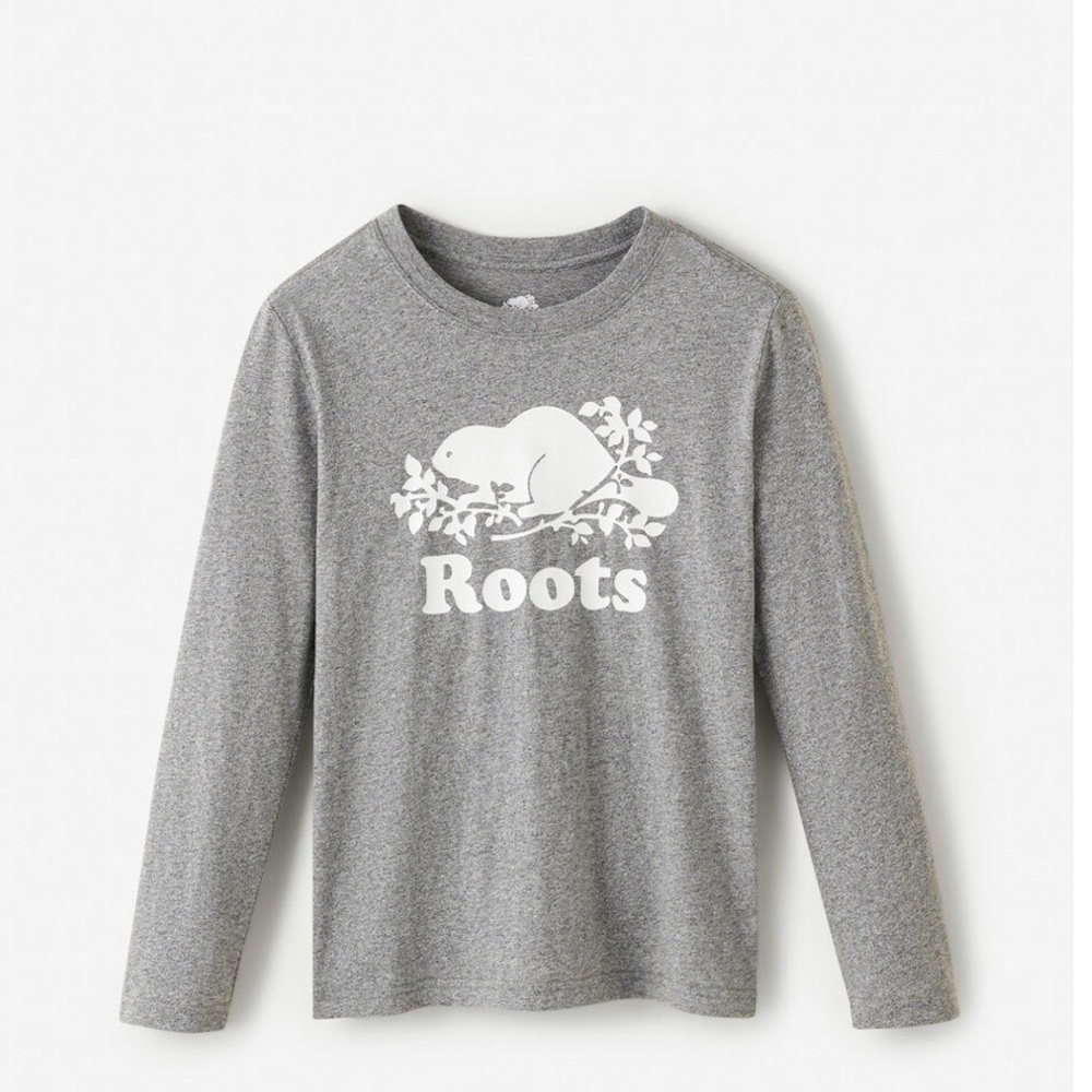 Roots Kids Heather Gray Long Sleeve Tee